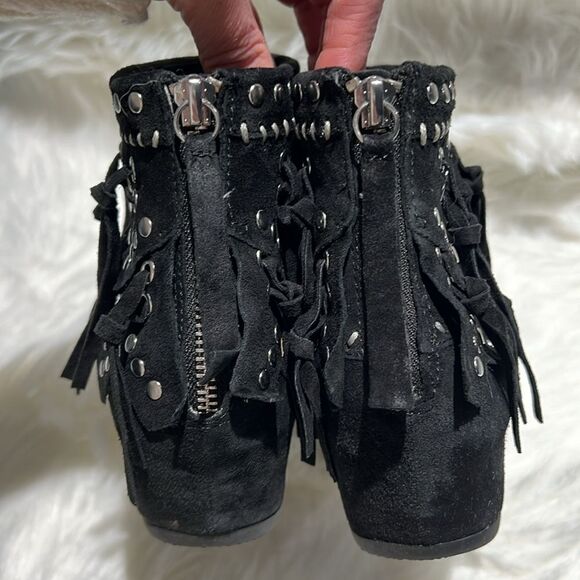 ASH Spirit Studded Suede Fringe Ankle Boots Size 39/8-8.5. B66 - Picture 6 of 10